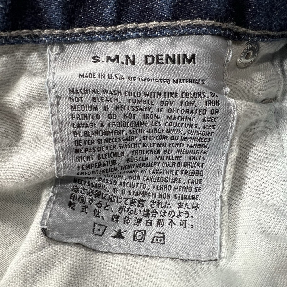 S.M.N Jeans Mens 30x32 Blue Hunter Standard Slim Selvedge USA Made SMN Denim - Picture 4 of 12